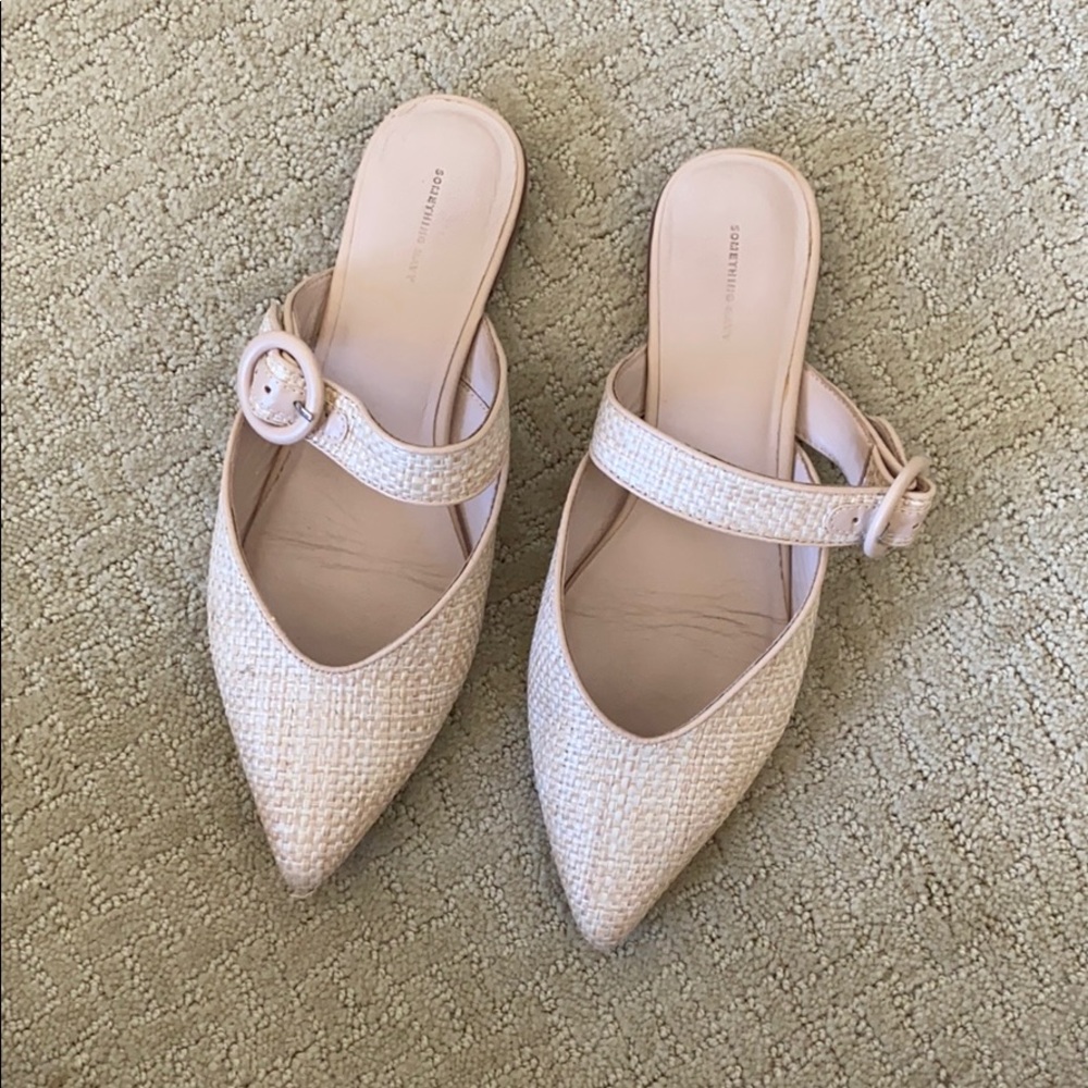 Something Navy Rattan Flats - Picture 3 of 3